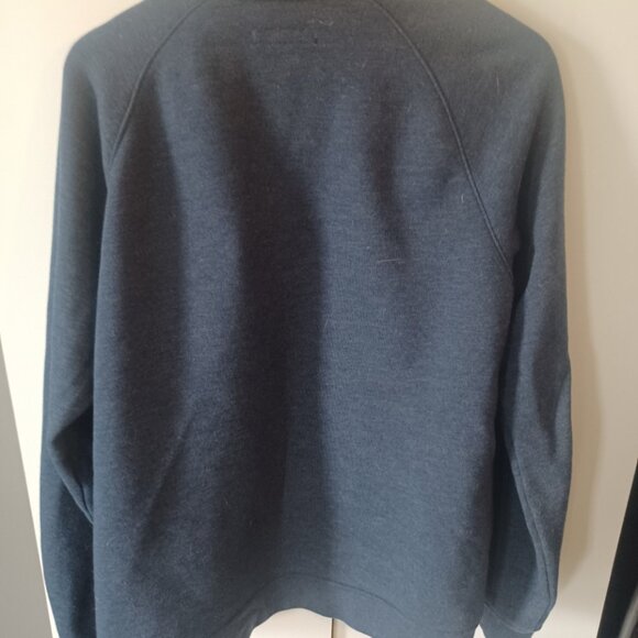 Structure Blue Zip Up Mock Long Sleeve Cardigan w/Pockets Large - Picture 4 of 4